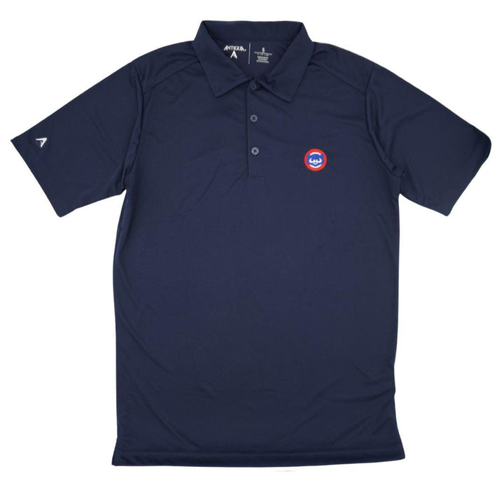 CHICAGO CUBS ANTIGUA MEN'S 1984 LOGO NAVY TRIBUTE POLO