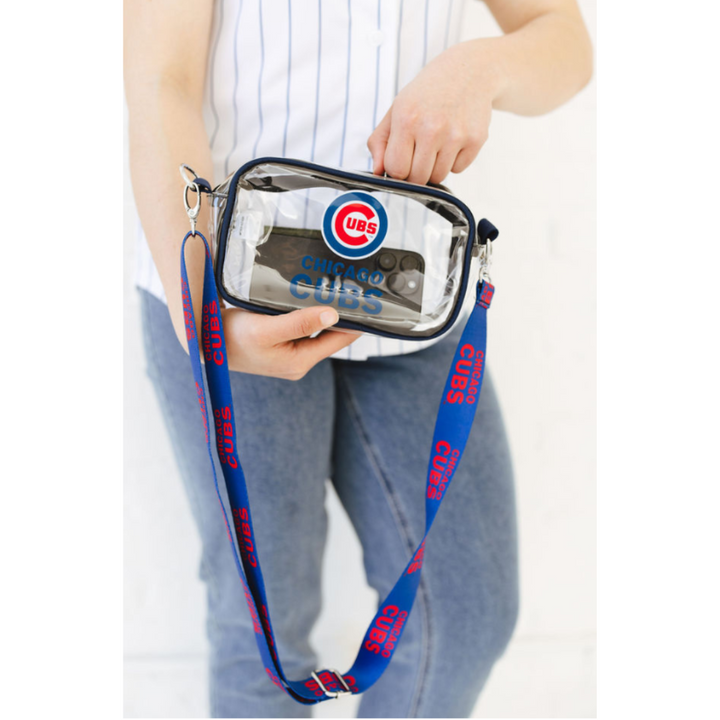 CHICAGO CUBS CLEAR CROSSBODY CAMERA BAG