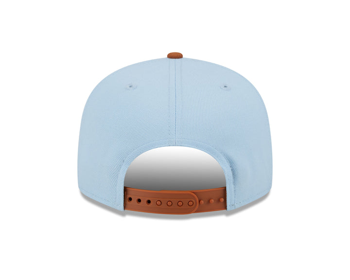 CHICAGO CUBS NEW ERA AQUA AND BROWN 9FIFTY SNAPBACK CAP