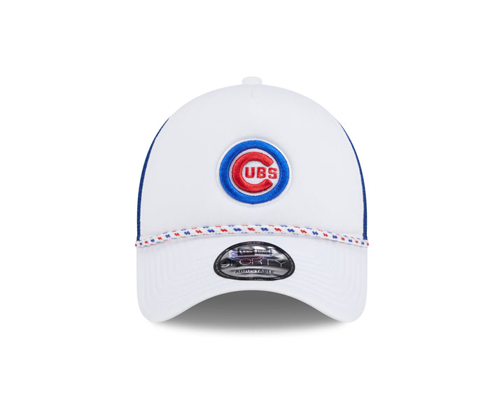 CHICAGO CUBS NEW ERA WHITE ROPE 9FORTY TRUCKER CAP