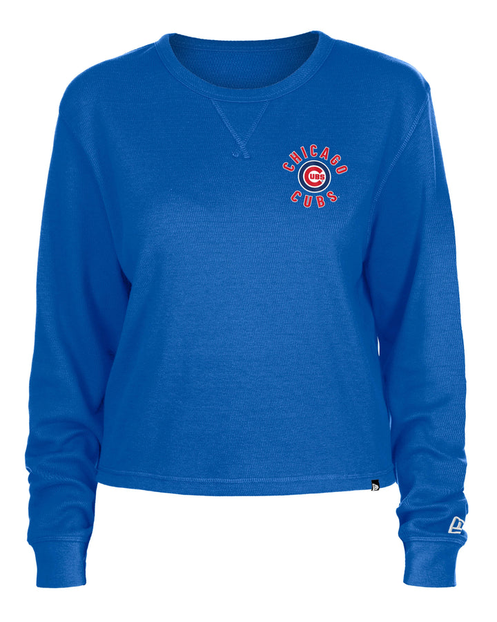 Chicago Cubs New Era Women's Bullseye Royal Blue Henley