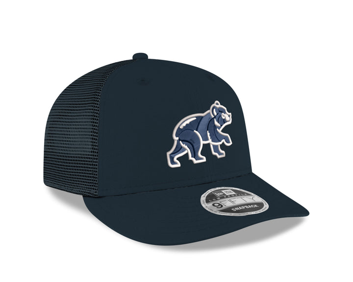 CHICAGO CUBS NEW ERA WALKING BEAR BLACK AND NAVY 950 SNAPBACK CAP