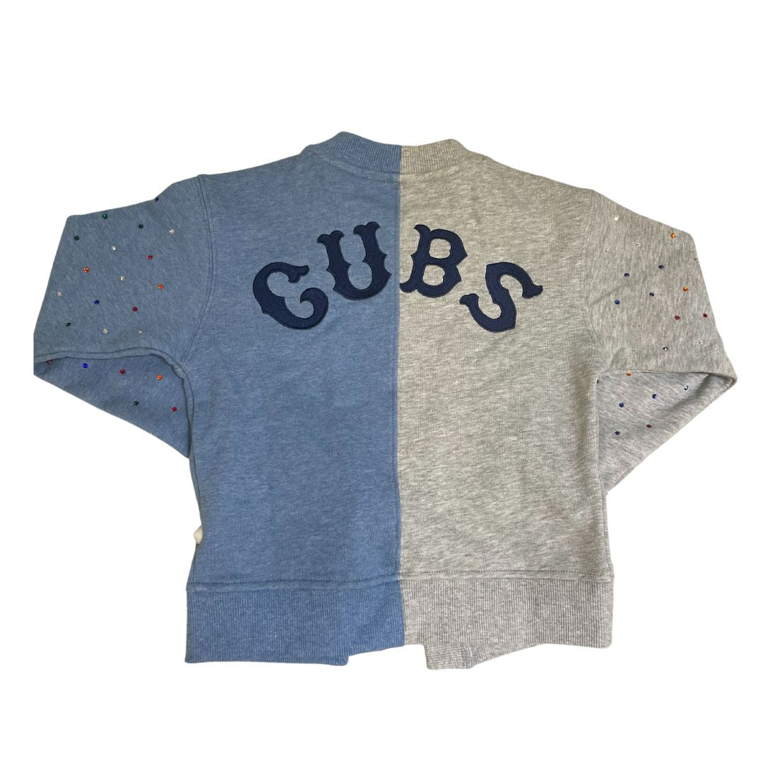 CHICAGO CUBS TEREZ WOMEN'S CROPPED CARDIGAN