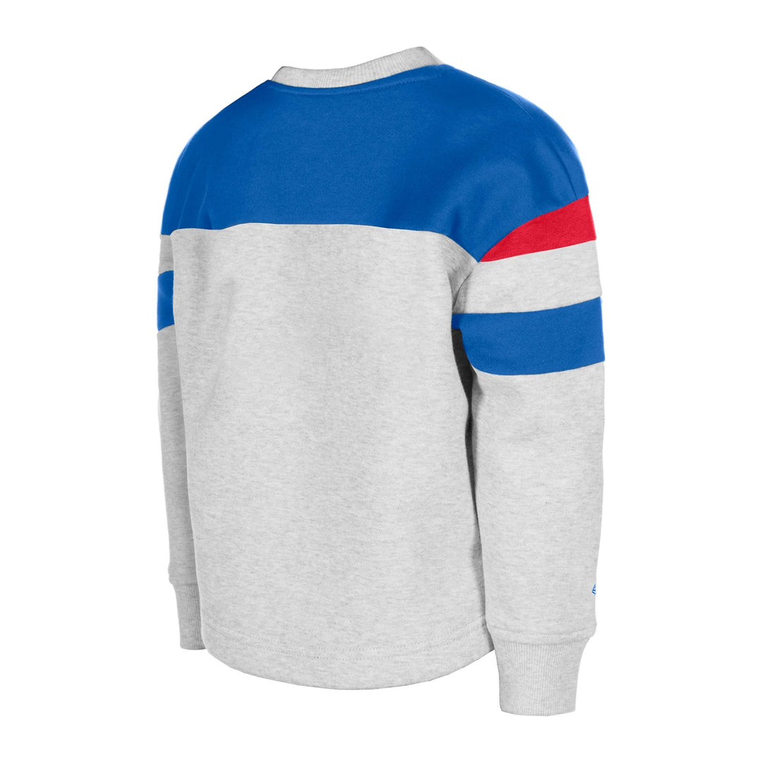 Chicago Cubs New Era Youth 1984 Bear Grey and Royal Blue Crew Neck Sweatshirt