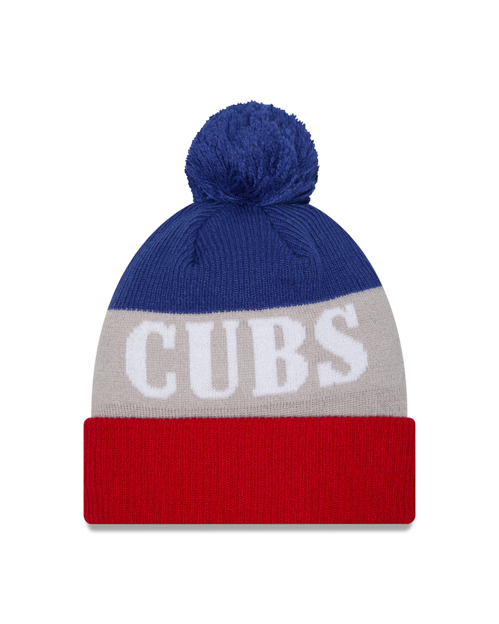 Chicago Cubs Walking Bear Shaded Pom Knit by New Era Knits NEW ERA CAP COMPANY INC