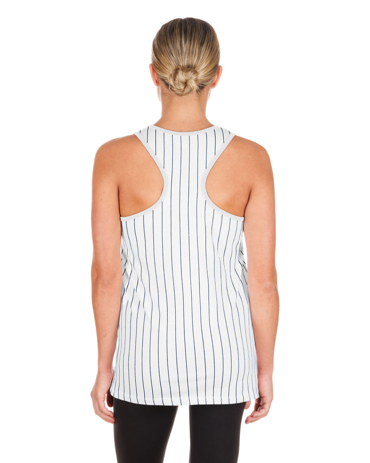 Chicago Cubs 1914 Gameday Tank Pinstripe White by New Era Women's Tank Top New Era