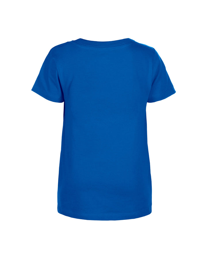Chicago Cubs Girls Sequin Script Crop Royal Youth Tee by New Era Kids T-Shirt Ivy Shop
