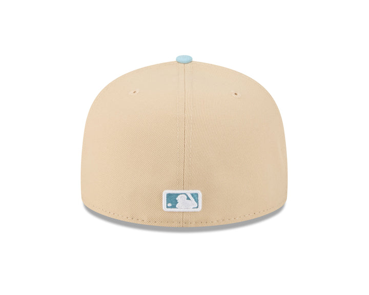Chicago Cubs Logo 2-Tone Color Pack 59FIFTY Blue Tan Cap by New Era Caps New Era