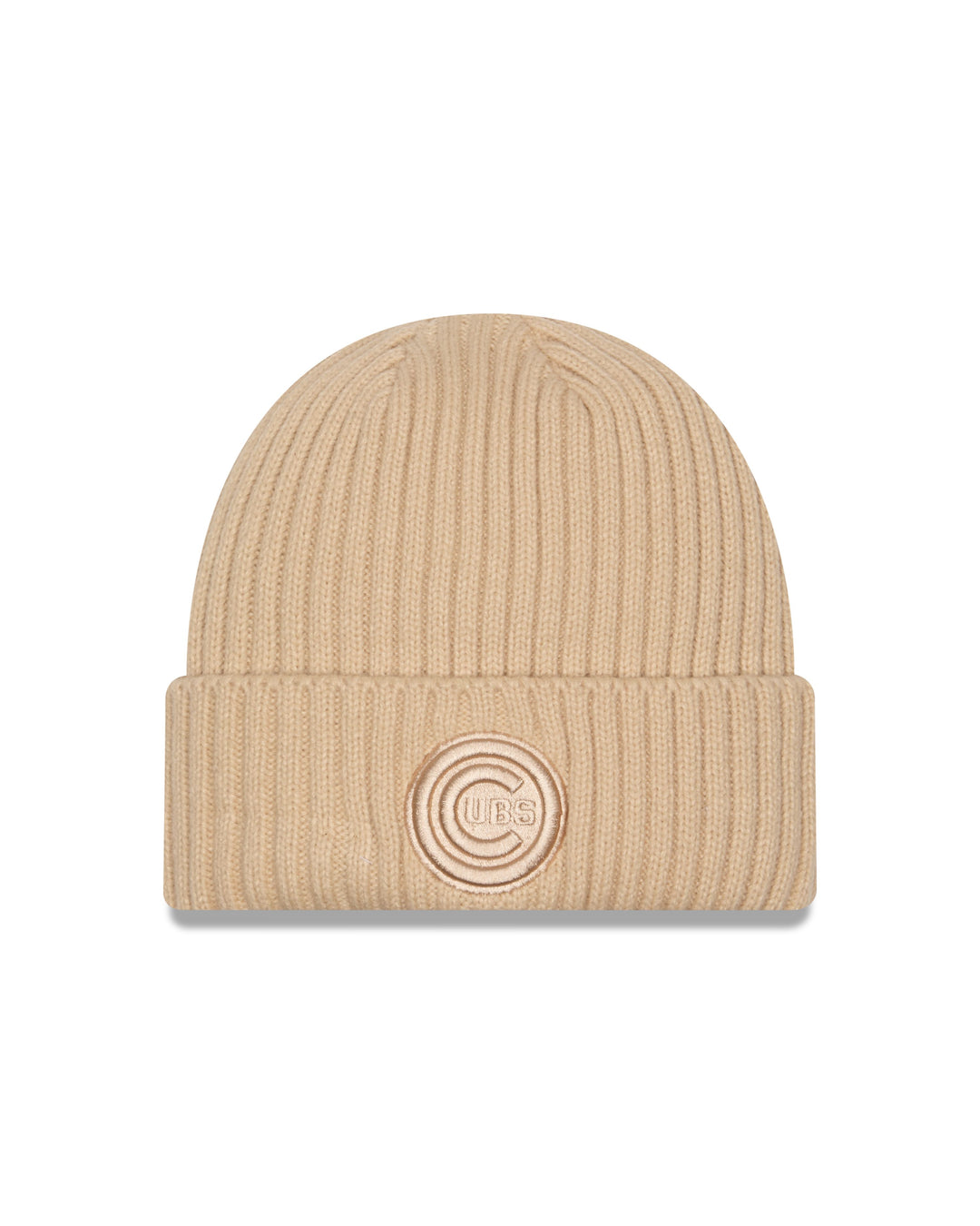 Chicago Cubs Color Pack Logo Knit Khaki by New Era Knits NEW ERA CAP COMPANY INC