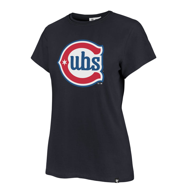 Chicago Cubs Blues Alternate Logo Frankie Navy Women's T-Shirt by '47 Brand Short Sleeve Tees '47 BRAND