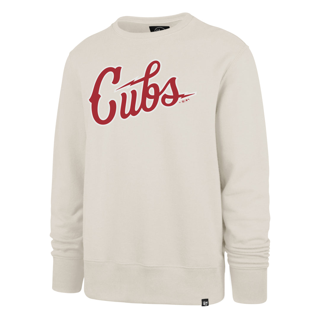 Chicago Cubs Blues Alt Script Sandstone Unisex Crew by '47 Brand Sweatshirts & Hoodies '47 BRAND