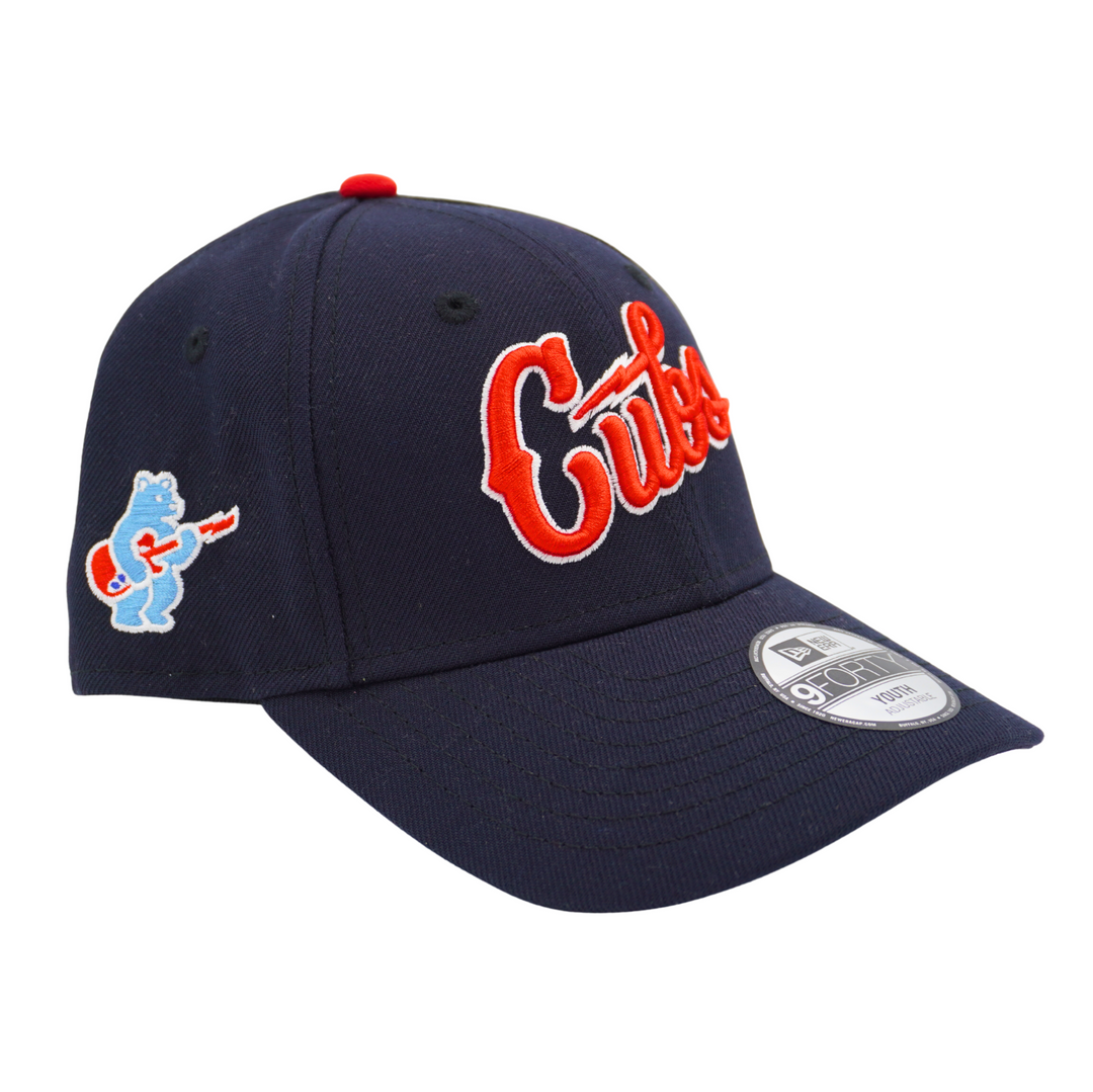 Chicago Cubs Alt 2 Electric Script Youth Navy 9Forty Cap by New Era Cap NEW ERA CAP COMPANY
