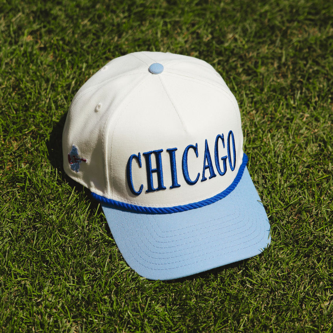 Chicago Cubs x Alice &amp; Wonder Two-Tone Rope 940 Cap — Light Blue