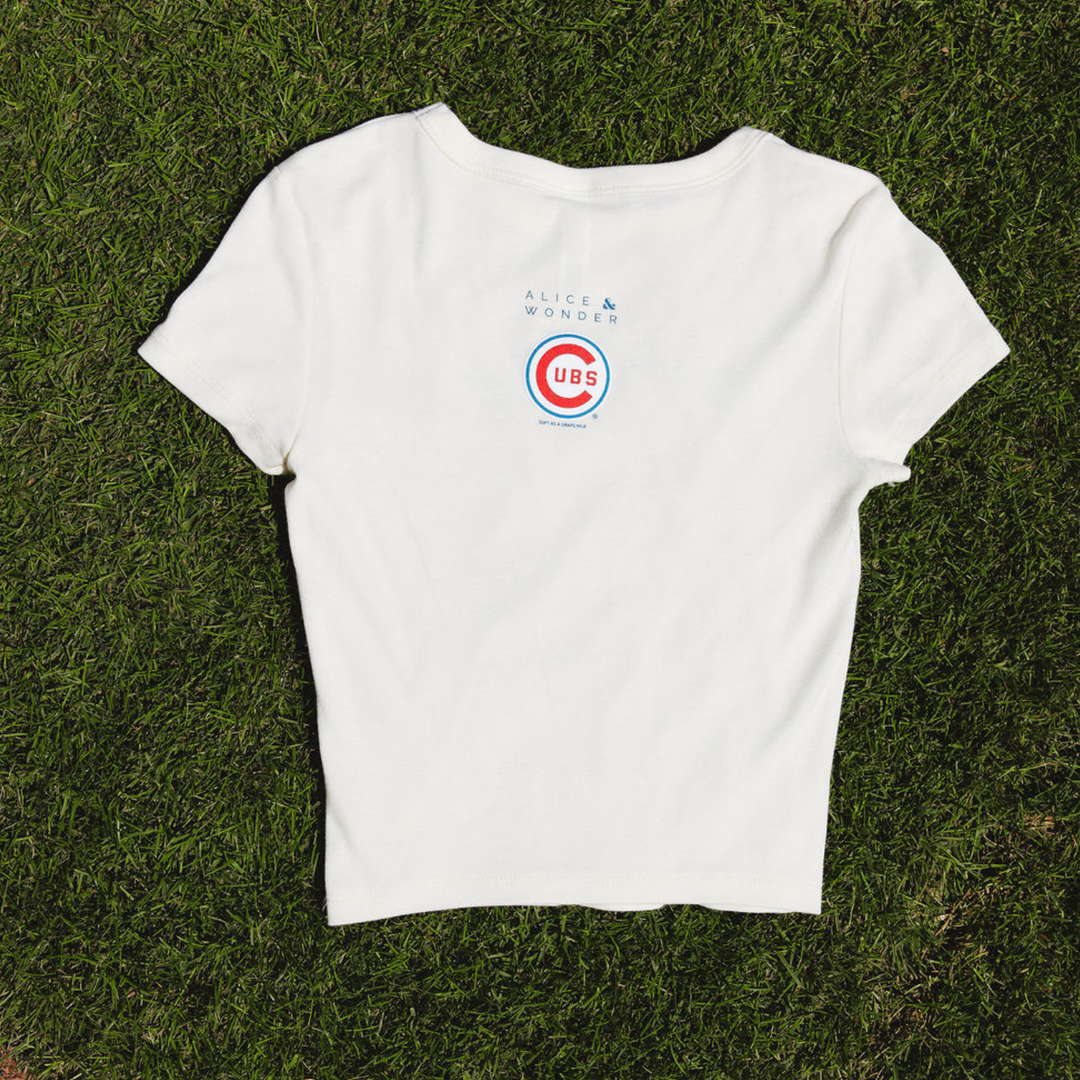 Chicago Cubs x Alice &amp; Wonder Cubbies Baby Tee — Cream