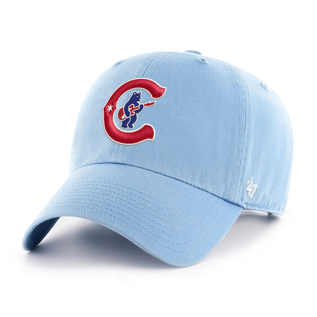 Chicago Cubs Blues Alt C Bear Light Blue Clean Up Cap by '47 Brand '47 BRAND
