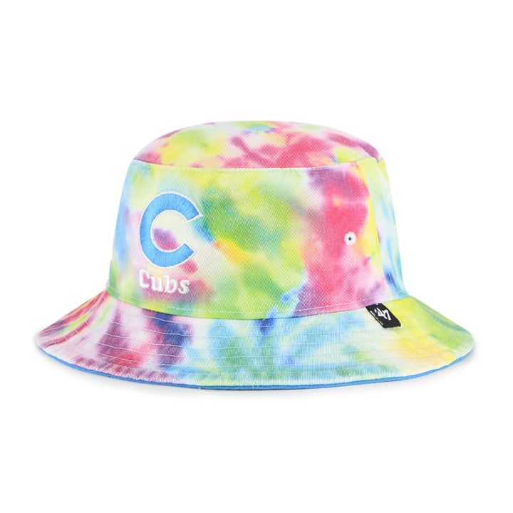 CHICAGO CUBS '47 YOUTH C LOGO TIE DYE BUCKET HAT