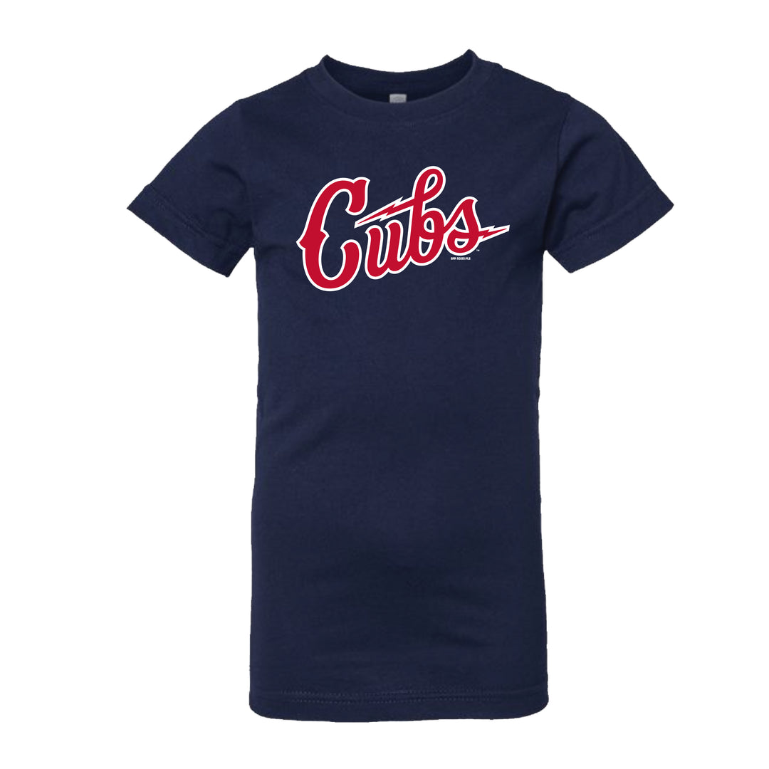 Chicago Cubs Guitar Lightning Girls Navy Tee BIMM RIDDER