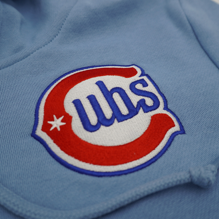 Chicago Cubs Blues Alternate Women's Baby Blue Cropped Hoodie by New Era Sweatshirts & Hoodies NEW ERA CAP COMPANY INC