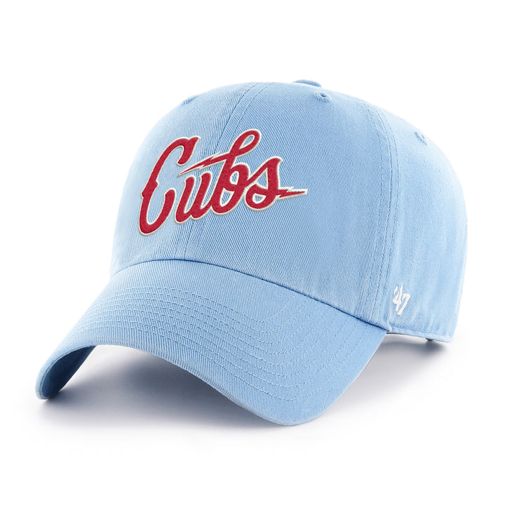 Chicago Cubs Blues Alt Script Back Light Blue Hit Clean Up Cap by '47 Brand '47 Brand