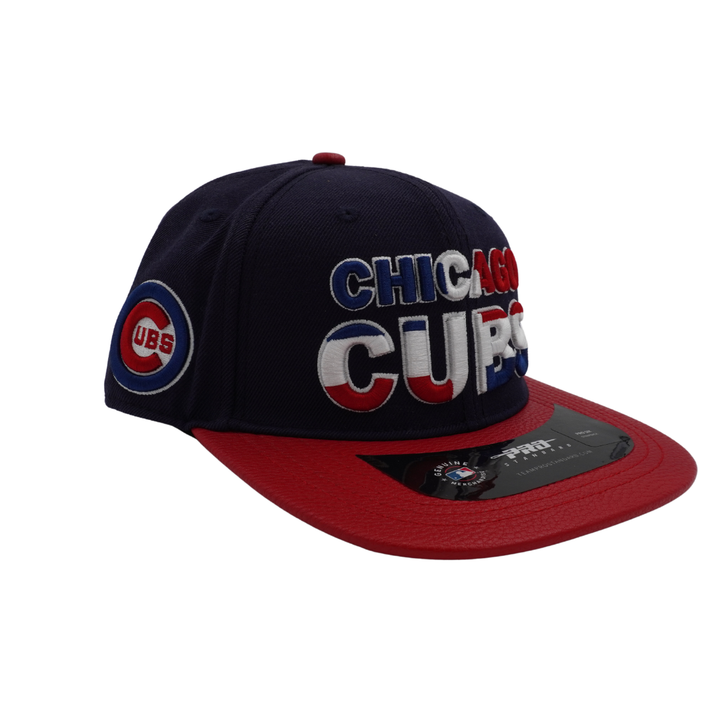 Chicago Cubs Dominican Republic Flag Leather Adjustable Cap by Pro Standard Caps PRO STANDARD