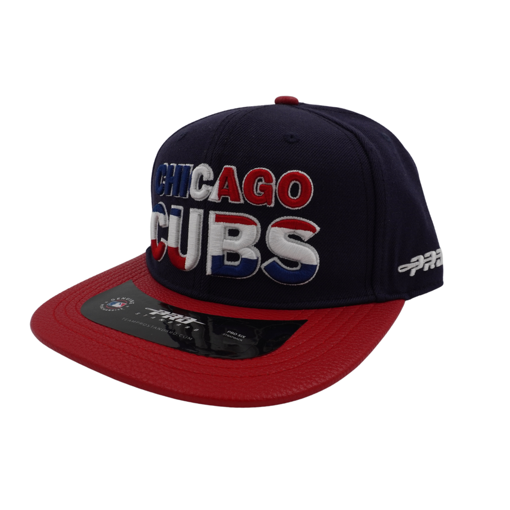 Chicago Cubs Dominican Republic Flag Leather Adjustable Cap by Pro Standard PRO STANDARD