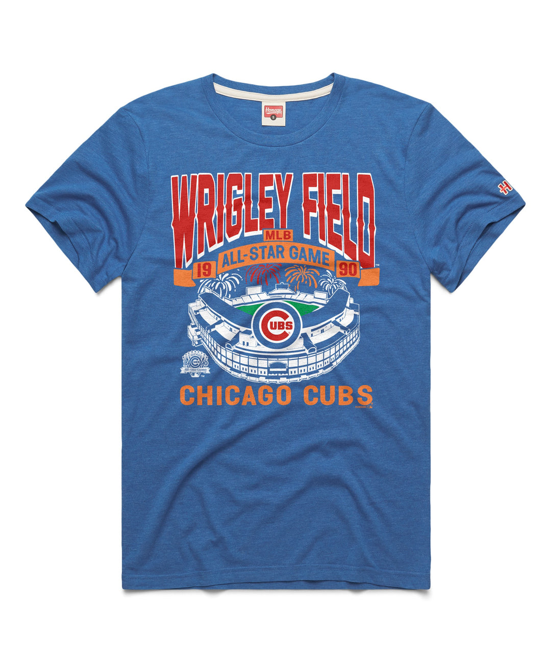 Chicago Cubs 1990 All-Star Game Wrigley Field Royal Tee by HOMAGE Short Sleeve Tee HOMAGE