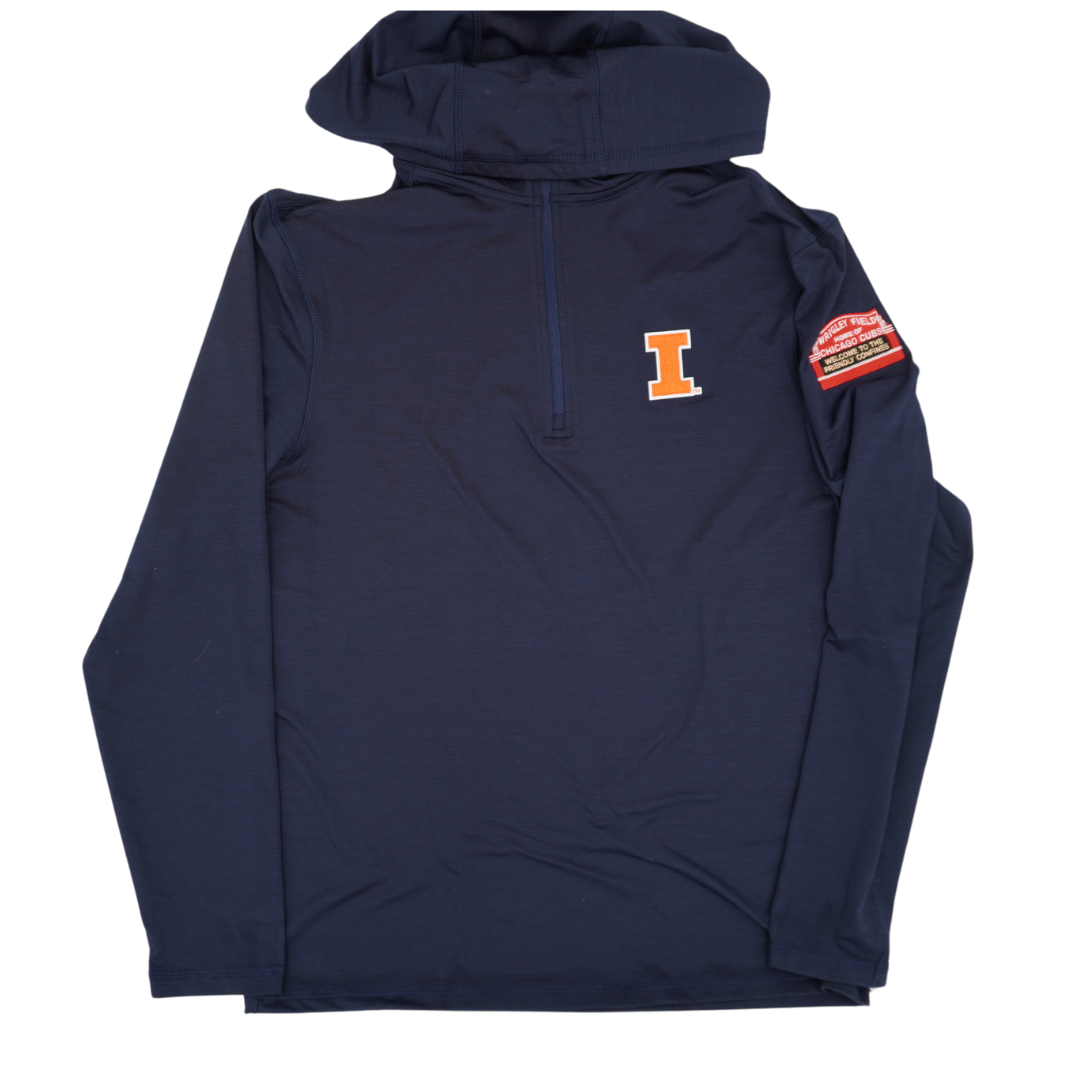 Wrigley Field Marquee X The University of Illinois Urbana-Champaign Men's Hooded Quarter Zip Sweatshirts & Hoodies Ivy Shop