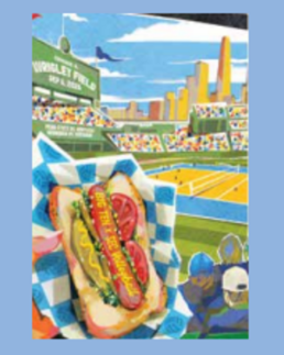 BIG 10 x SEC VOLLEYBALL HOTDOG UNISEX TEE