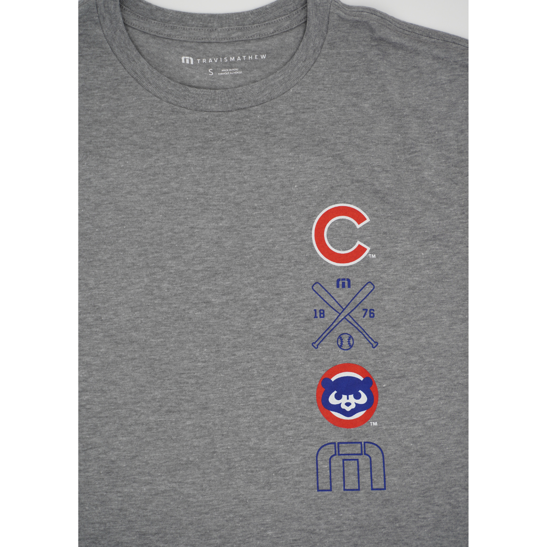 CHICAGO CUBS TRAVISMATHEW MEN'S SLAM GREY TEE