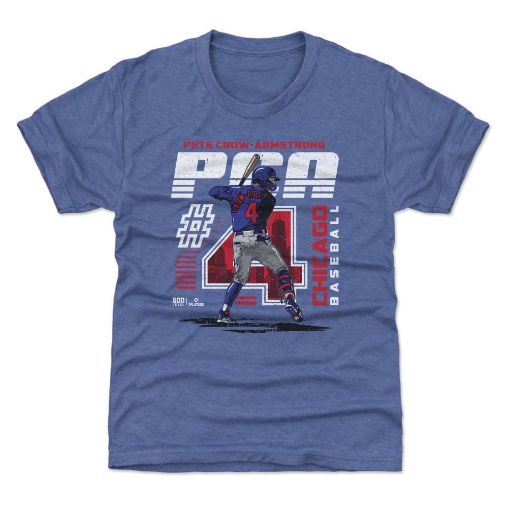 Chicago Cubs Pete Crow-Armstrong Retro Arc Youth T-Shirt Kids T-Shirt 500 LEVEL