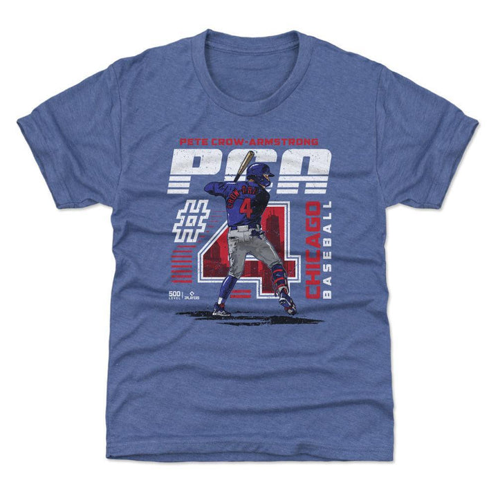 Chicago Cubs Pete Crow-Armstrong Retro Arc Youth T-Shirt Kids T-Shirt 500 LEVEL