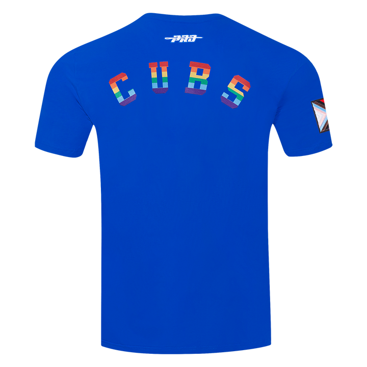 Chicago Cubs Rainbow Bullseye Pride Tee in Royal Blue by Pro Standard