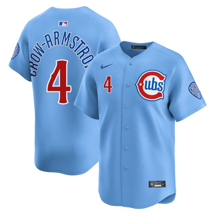 Chicago Cubs Pete Crow-Armstrong Blues Alternate Limited Baby Blue Jersey by Nike Jerseys NIKE