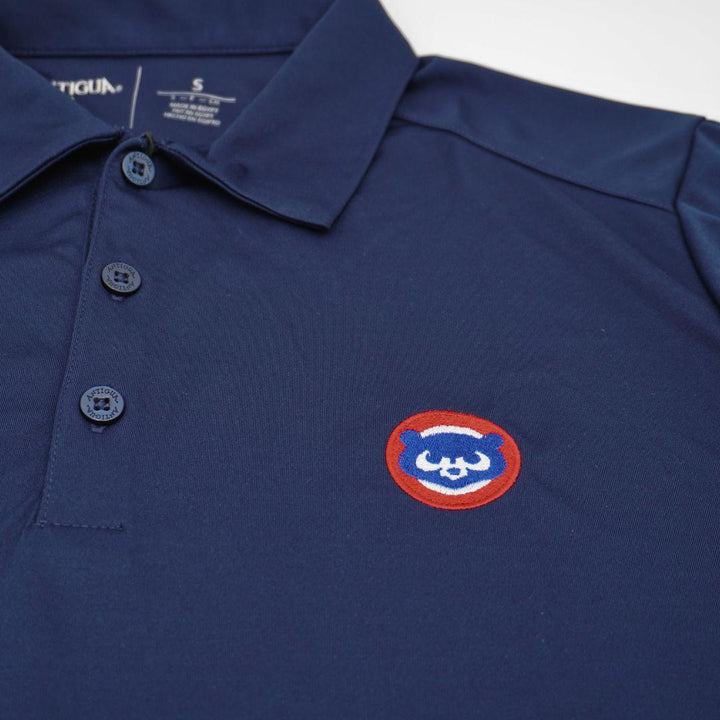 CHICAGO CUBS ANTIGUA MEN'S 1984 LOGO NAVY TRIBUTE POLO