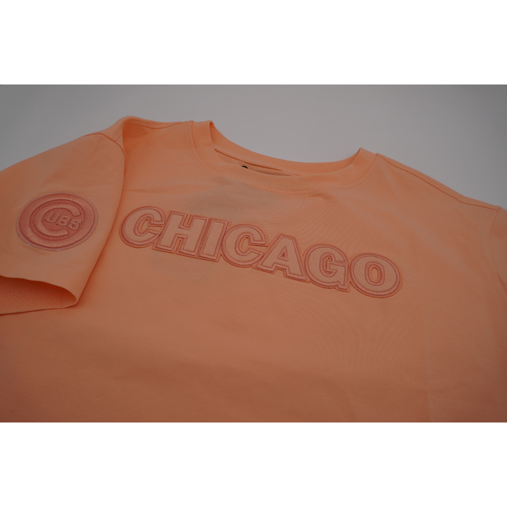 CHICAGO CUBS PRO STANDARD WOMEN'S CORAL CROP TEE