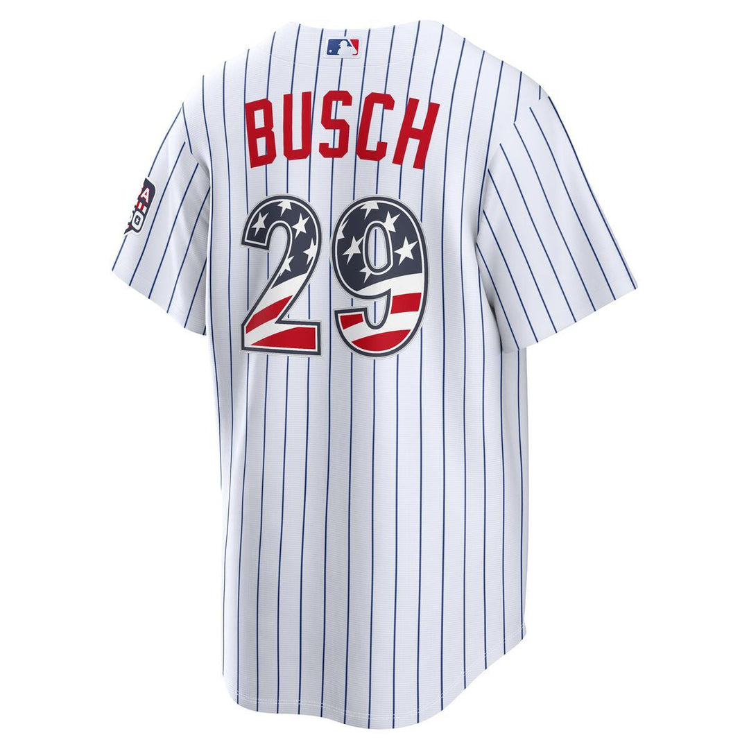 Chicago Cubs Michael Busch Home USA 250 Jersey by Nike50