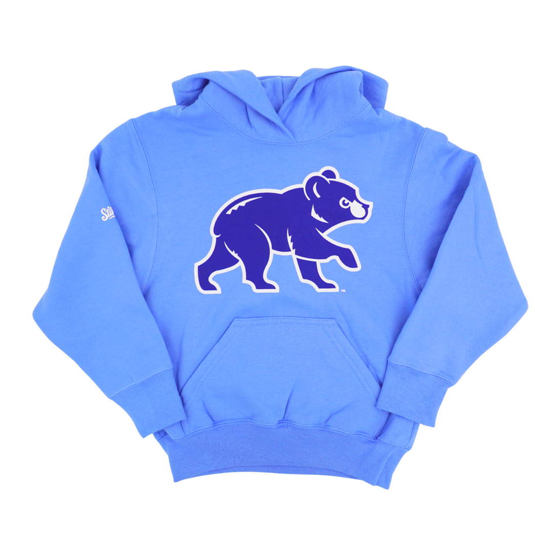 Chicago Cubs Walking Bear Youth Light Blue Hoodie hoodie DYNASTY APPAREL