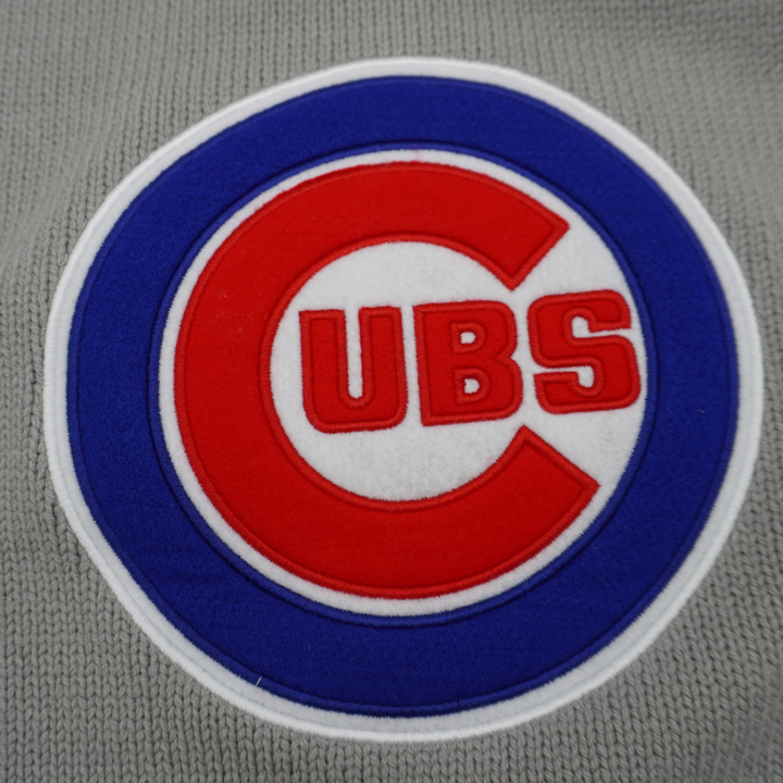 CHICAGO CUBS FULL TURN MEN'S C LOGO KNIT GREY SWEATER