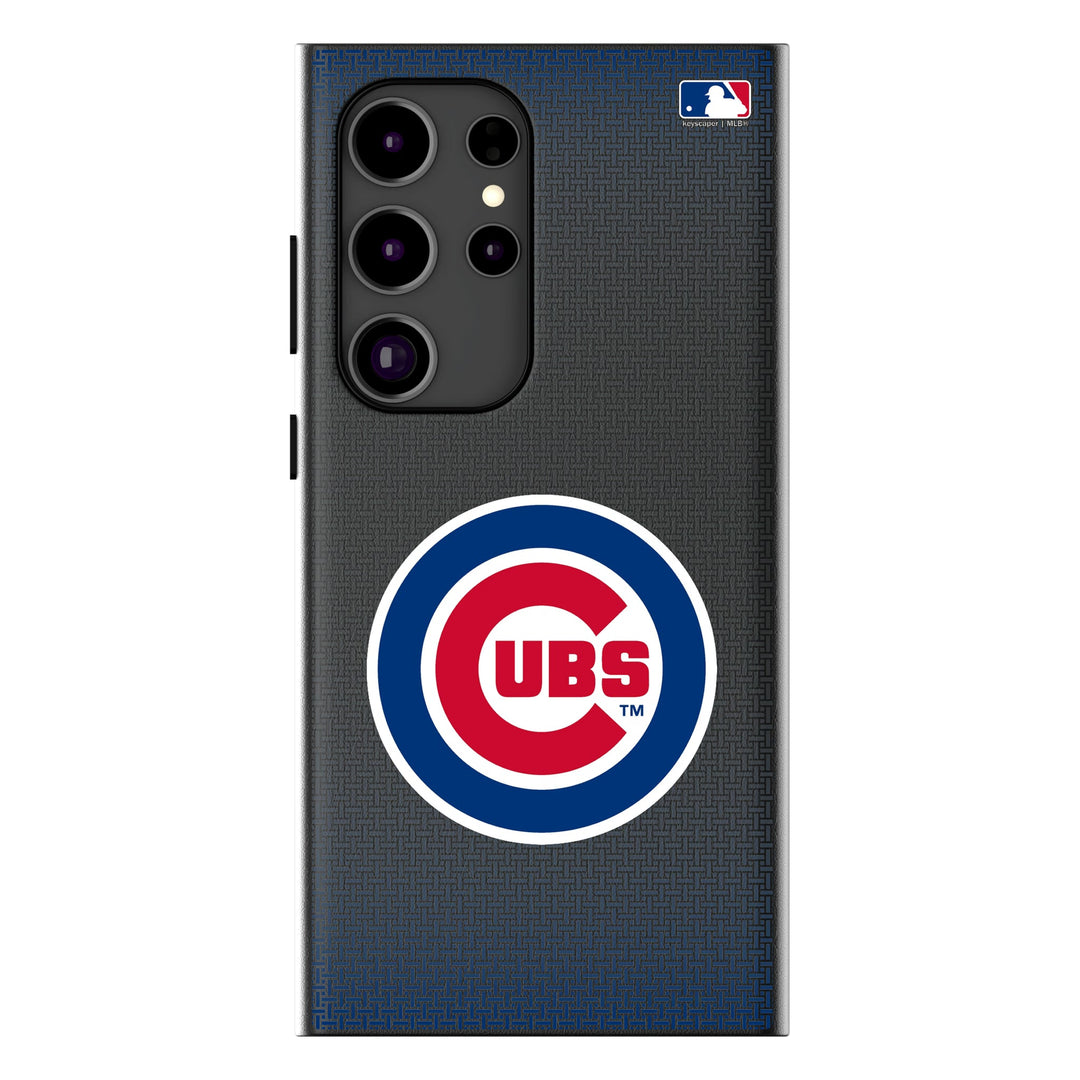 Chicago Cubs Linen MagSafe Compatible Phone Case for Samsung Galaxy Phone Cases Keyscaper