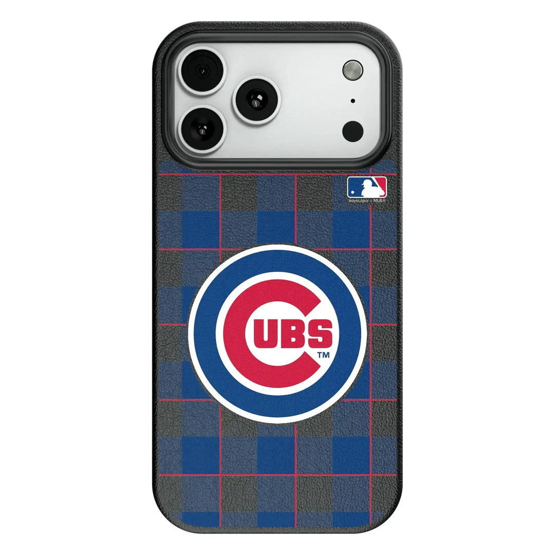 Chicago Cubs Plaid MagSafe Compatible Phone Case for Apple iPhone Phone Cases Keyscaper