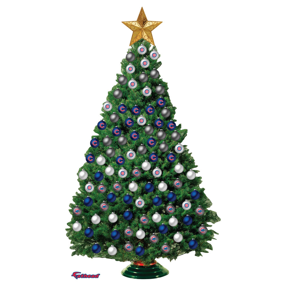 Chicago Cubs - Decorate Your Own Christmas Tree - Official MLB - Reusable Vinyl Wall Decals Dry Erase UNASSIGNED