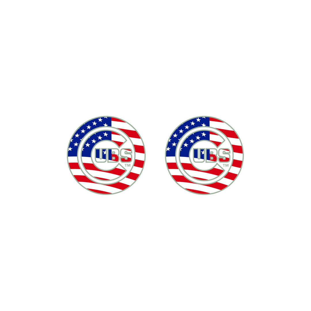 PATRIOTIC LOGO CHICAGO CUBS EARRINGS - Ivy Shop